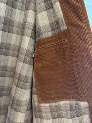 Chaqueta Bomber Lacoste Marrón Corduroy