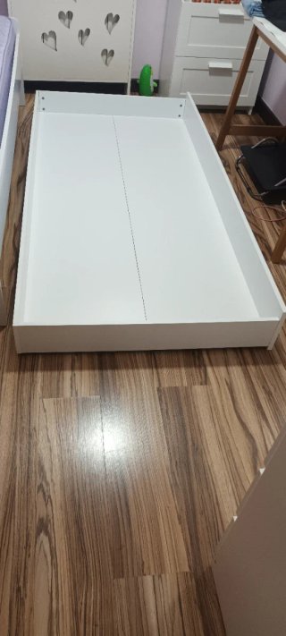 Cama juvenil nido blanca con estantería