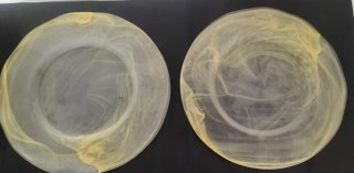 6 Platos de Cristal Marmolina Elegantes