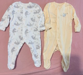 Conjuntos Pijama Bebé Dumbo Blanco y Amarillo 0-1