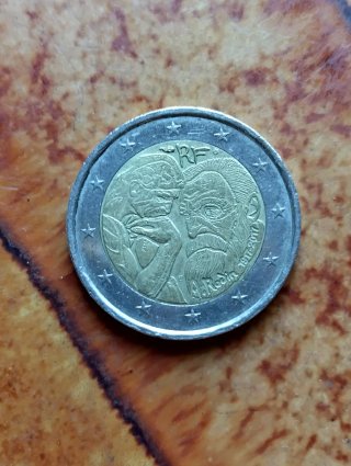 Moneta 2 Euro Francia Rodin 2017