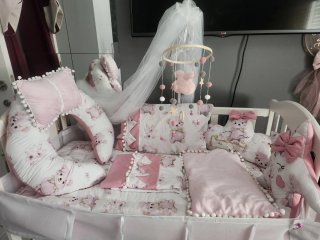 Ropa de Cuna Bebé Ositos Rosa