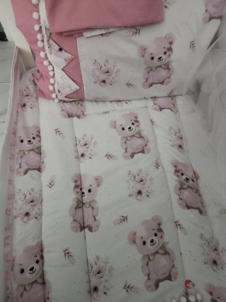 Ropa de Cuna Bebé Ositos Rosa