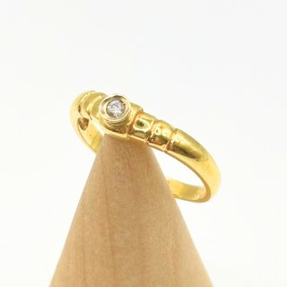 Anillo Solitario Oro 18K, Diamante, 2.04gr, T-12