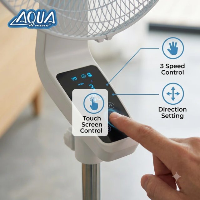 Ventilador de Pie Aqua con Mando