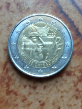Moneta 2 Euro Jacques Chirac 2022