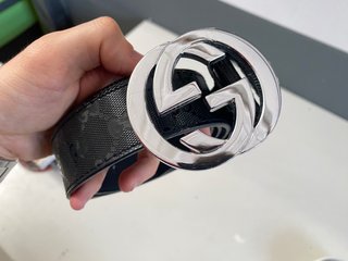 Cintura Gucci GG Argento Bianco