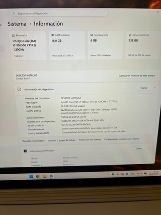 Microsoft Surface Book 3 i7 16GB 256GB touch screen
