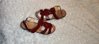Sandalias Rojas Flores Talla 37 Nuevas