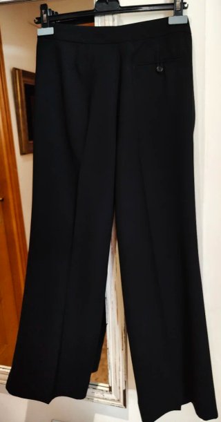 Pantalones Rectos Negro Zara