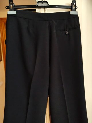 Pantalones Rectos Negro Zara