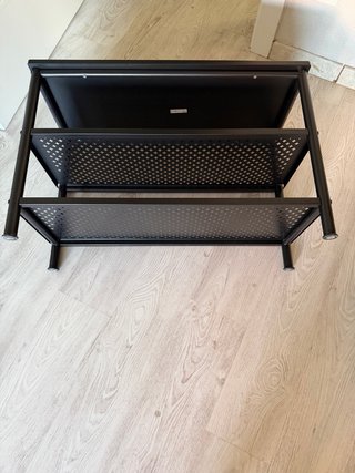 Banco zapatero Ikea negro 2 estantes