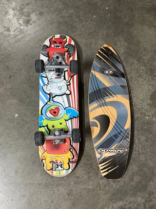 Patinete skate con dos tablas