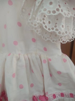 Vestido de sevillanas blanco y rosa talla 2-5años