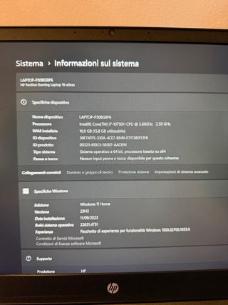 HP Pavilion 16 i7-10750H GTX 1650 Ti 16GB RAM