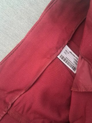 Pantalón XL Rojo Burdeos zara tiro alto