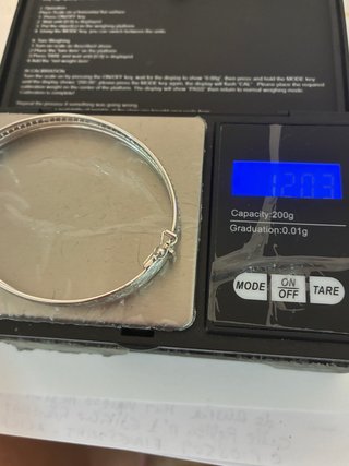 Pulsera rígida oro 18k 12g