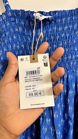 Vestido largo azul de verano