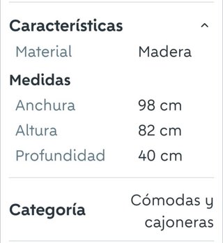 Cómodas Kiara