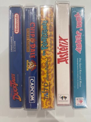 Lote 5 Juegos NES (Tom & Jerry, Astérix, DuckTales