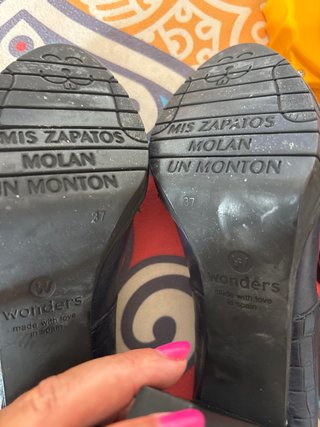 Zapatos Wonders Tacon Azul Marino