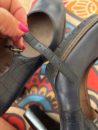 Zapatos Wonders Tacon Azul Marino