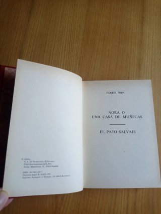 Casa de muñecas/El pato salvaje de Ibsen
