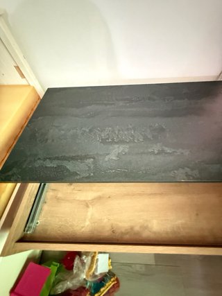 Mesa elevadora , color roble y pizarra