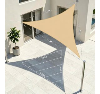 Toldo Vela Cuadrado 2x2m Beige