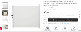 Barrera de seguridad PawHut. Mascotas o bebés-