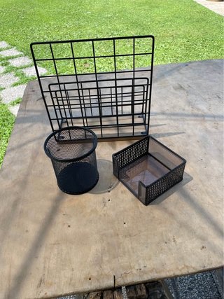 Set organizer scrivania metallo