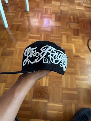 Gorra New Era LA Negra Blanca