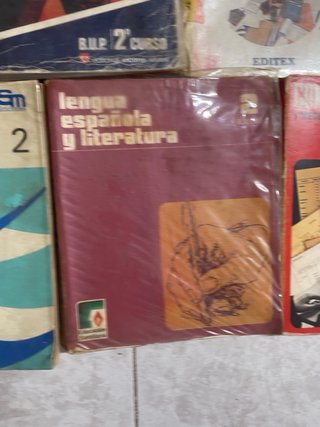Lote 7 libros escolares antiguos EGB, BUP y FP