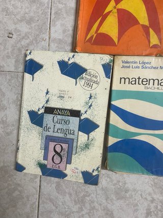 Lote 7 libros escolares antiguos EGB, BUP y FP