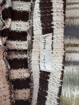 Pantalón de crochet rayas marrones y blancas