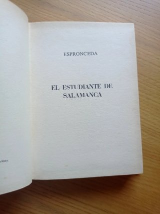 El estudiante de Salamanca, de Espronceda.