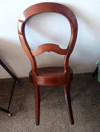 Pareja Sillas Isabelinas Antiguas Madera