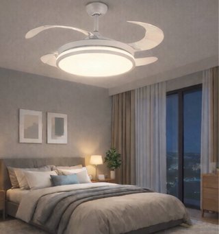 Ventilador de techo blanco con mando a distancia