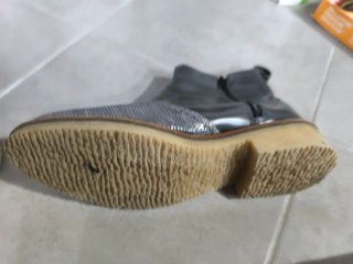 Botines grises y plateados mujer