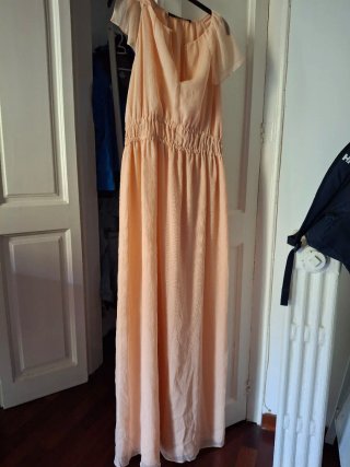 Vestido Zara gasa ligero estilo romano M