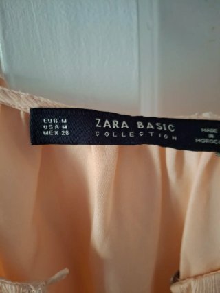 Vestido Zara gasa ligero estilo romano M