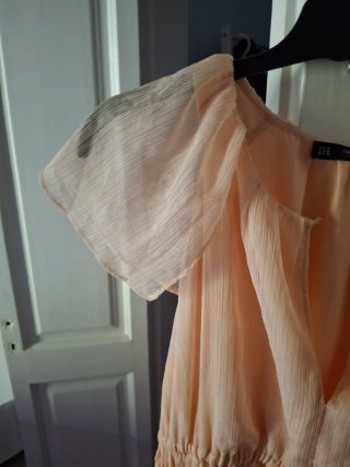 Vestido Zara gasa ligero estilo romano M