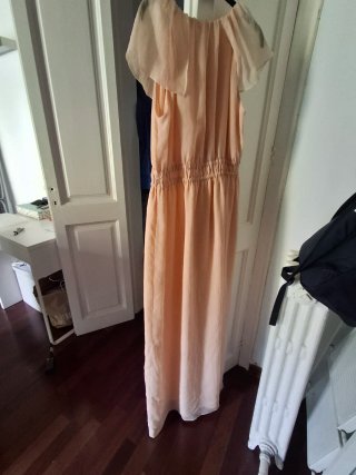 Vestido Zara gasa ligero estilo romano M