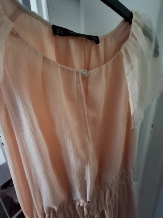 Vestido Zara gasa ligero estilo romano M