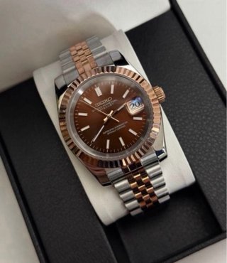 Reloj Seiko Mod Chocolate oro rosa