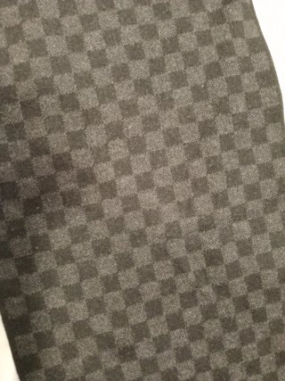Bufanda Louis Vuitton Cuadros Gris Negra