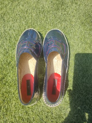 Zapatos CH Mujer Talla 39 Azul Charol