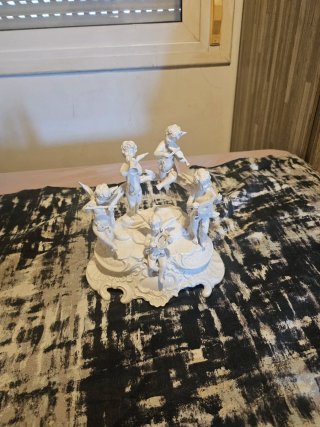 Figura Vintage Ángeles Músicos Porcelana