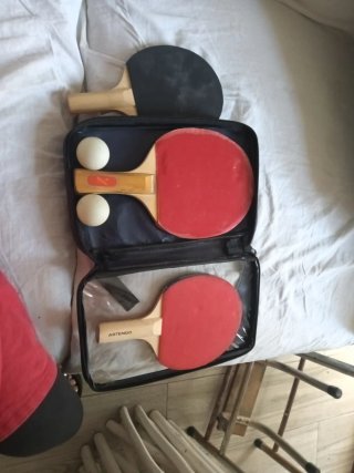 Palas y pelotas de ping pong con estuche