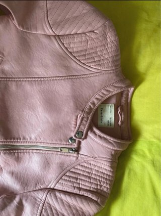 Chaqueta cuero rosa
